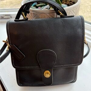 Coach Vintage Station Bag Black Leather